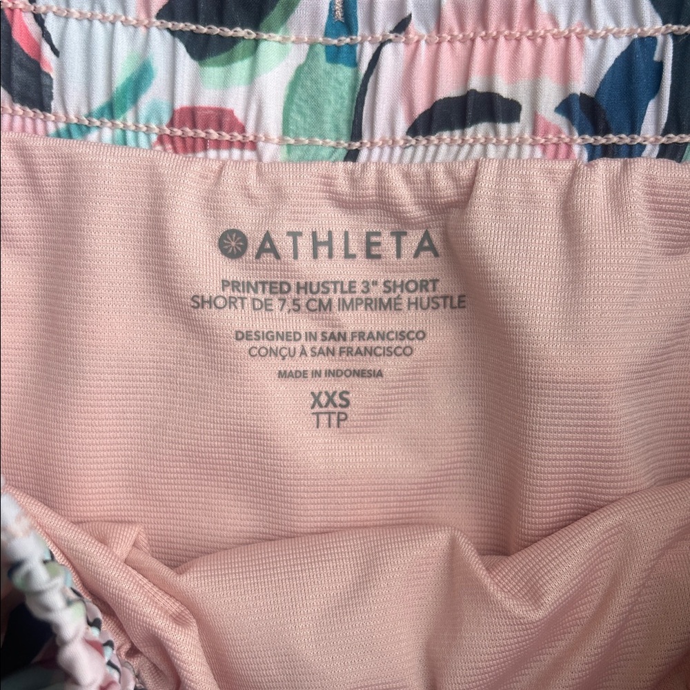 Athleta Hustle 3” Floral Patterned Athletic Shorts - Picture 7 of 7